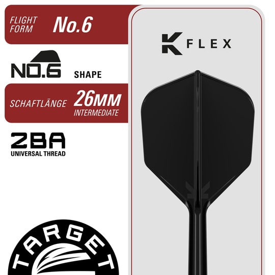Target Black Marque Blaze Soft Darts - 18g Zu sehen sind die Target Black Marque Blaze Softdarts in der 18g Variante. Sie bieten ein elegantes Design und sind für Softdart-Spieler geeignet.