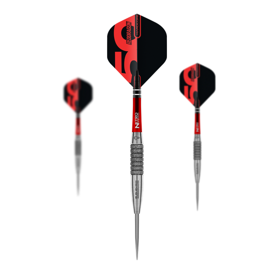 Red Dragon 50 Year Collection Element 6 C Steel Darts - 25g Red Dragon 50 Year Collection Element 6 C Steeldarts mit 25g Gewicht. Das Bild zeigt das limitierte Edition Set der Steeldarts.