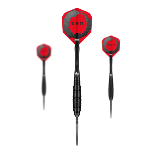 Shot ZEN Bomber Turbo Point steel darts Gezeigt wird das Shot ZEN Bomber Turbo Point Steeldarts 1Set. Das Set eignet sich optimal für Einsteiger und Profis.