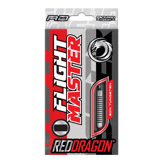 Abgebildet ist Red Dragon Flightmaster Fury 2 Steeldarts - 25g. Der Dart besticht durch sein modernes Design und seine robuste Verarbeitung.