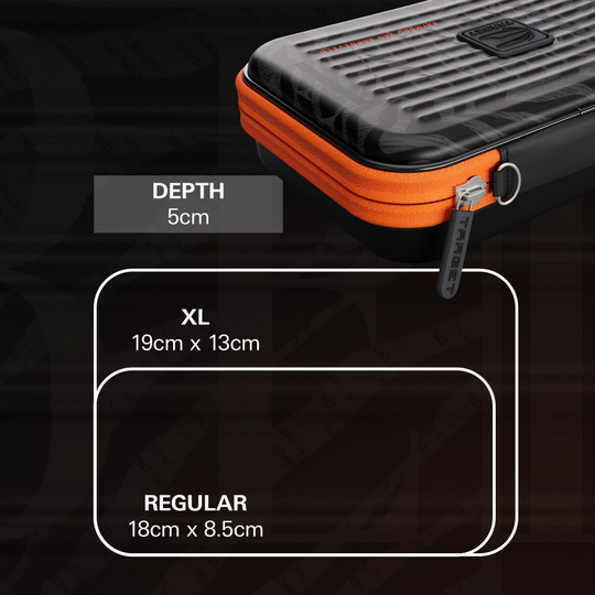 Hier ist das Takoma XL Ghost Series Raymond Van Barneveld Dartcase abgebildet. Diese Darttasche trägt das Design des bekannten Dartspielers Raymond Van Barneveld.