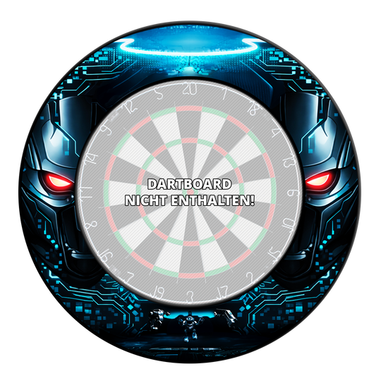 McDart Robot Dartboard Surround Zu sehen ist das McDart Roboter Dartboard Surround. Dieses Produkt dient als Schutz- und Designumrandung für Dartboards.