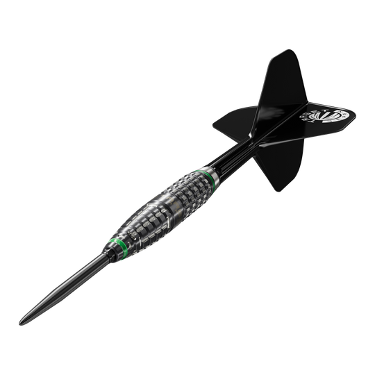 Das Bild zeigt die Target Japan Prime Series Akito Yamagata Scream GEN2 Swiss Point Steeldarts - 23g. Die Steeldarts sind speziell für Präzision und Leistung im Dartsport entwickelt.