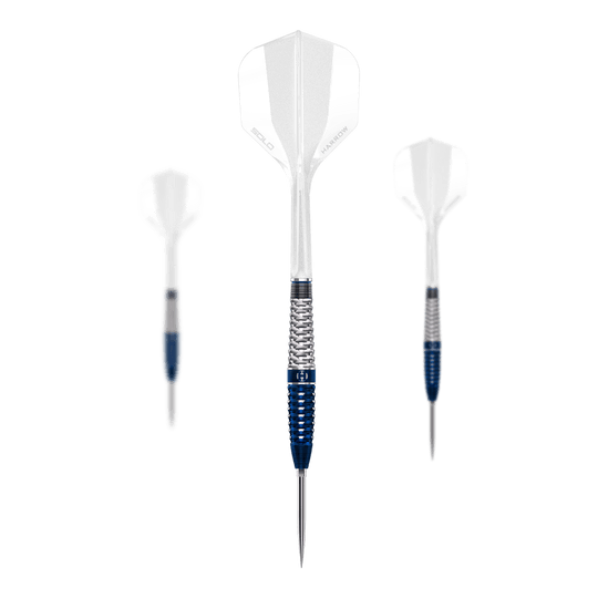 Harrows GEO Torpedo Quick Point Steel Darts Dargestellt ist ein Set der Harrows GEO Torpedo Quick Point Steeldarts. Das Set enthält mehrere Darts für den Gebrauch.