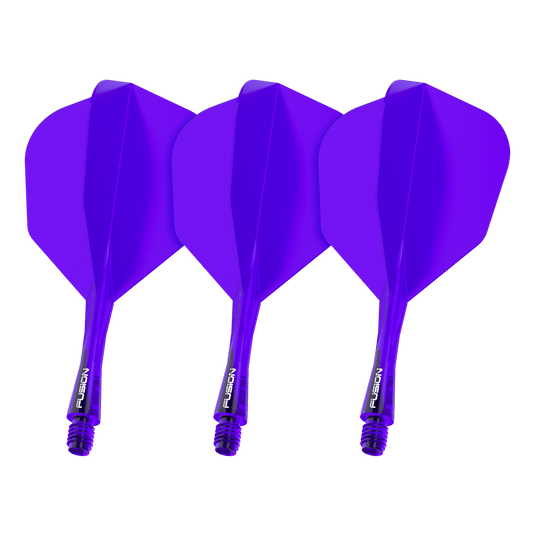 Winmau Fusion Flight Shaft System No6 Purple Zu sehen ist das Winmau Fusion Flight Shaft System No6 in Lila, 22mm, als 1 Set. Es ist ein lilafarbenes Dartzubehör zum Austausch an Dartpfeilen.