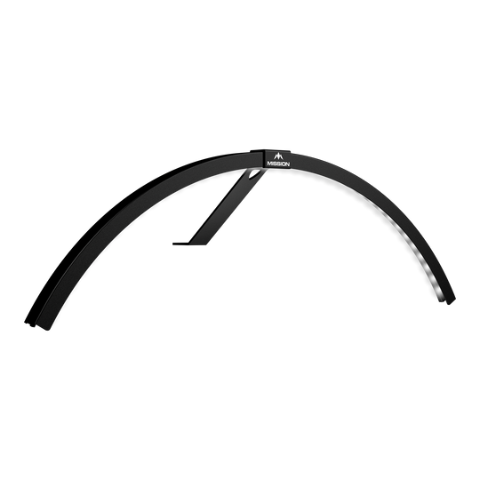 Darstellung des Mission Torus 120 LED Beleuchtungssystems in Schwarz. Diese LED-Beleuchtung sorgt für gleichmäßige Ausleuchtung.