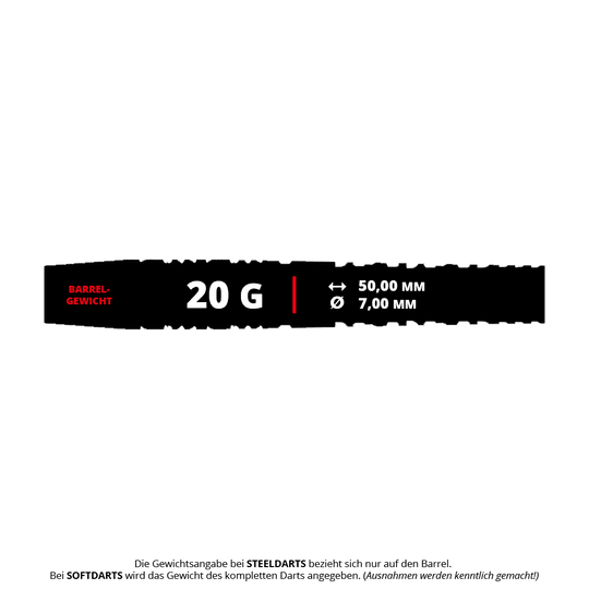 Caliburn Awakening Ivan Softdarts - 20g Abgebildet sind die Caliburn Awakening Ivan Softdarts mit einem Gewicht von 20g. Diese Softdarts sind für präzises Dartspiel entwickelt.