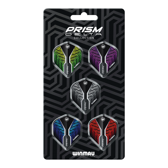 Winmau Prism Delta No2 Standard Flight Collection Zu sehen ist die Winmau Prism Delta No2 Standard Flight Collection. Diese Flights eignen sich bestens für präzise Dartspiele.