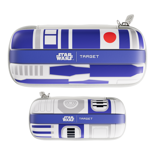 Target Star Wars Boa Dartcase - R2D2 Abgebildet ist das Target Star Wars Boa Dartcase im Design von R2D2. Das Produkt dient zur sicheren Aufbewahrung von Dartzubehör.
