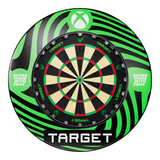 Target Xbox Dartboard Surround Bundle Das Foto zeigt das Target Xbox Dartboard Surround Bundle. Das Bundle eignet sich zur Umrandung und zum Schutz Ihrer Dartscheibe.