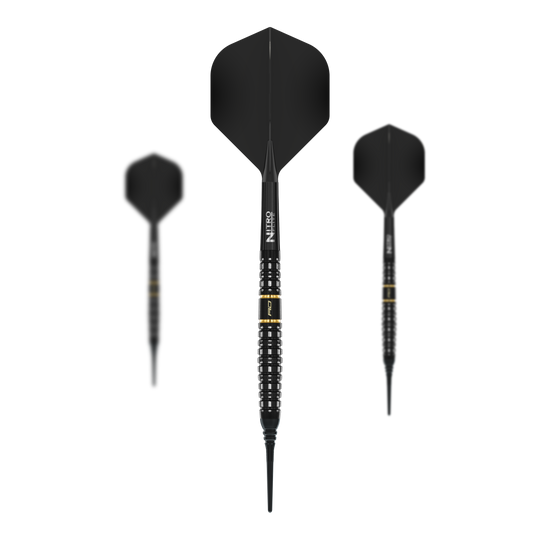 Dies ist ein Bild der Red Dragon Ascend Torpedo Softdarts - 22g. Die Darts sind speziell für das Softdartspiel konzipiert.
