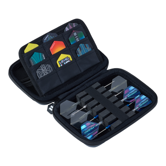 Unicorn Vanguard Medium Dartcase - Grey Das Bild zeigt das Unicorn Vanguard Medium Dartcase in der Farbe Grau. Diese Tasche ist robust und eignet sich für Dartspieler.