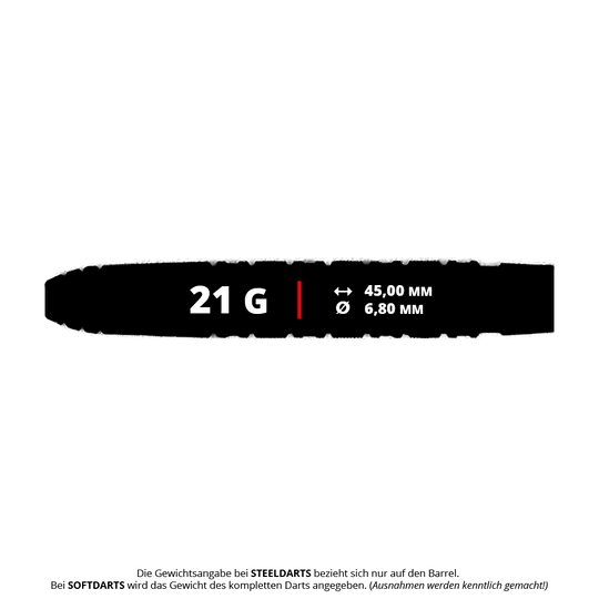 Caliburn Wolfpack W7 steel darts - 21g Zu sehen sind die Caliburn Wolfpack W7 Steeldarts - 21g. Diese Steeldarts sind ideal für ambitionierte Dartspieler.
