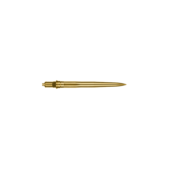 Caliburn EZ-EVO dart tips - Smooth - Gold Abgebildet sind goldene Dartspitzen mit einer Länge von 28mm. Sie gehören wahrscheinlich zur Serie Caliburn EZ-EVO Smooth.