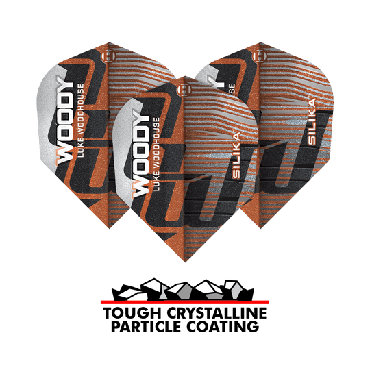 Harrows Silica Luke Woodhouse Series 3 No6 Flights Harrows Silika Luke Woodhouse Series 3 No6 Flights ist auf diesem Bild zu sehen. Es handelt sich um einen Flight für Dartpfeile.