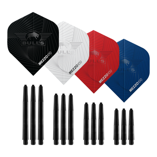 Bulls NL Bundle Of Steel - 4 Sets Brass Steeldarts Hier sind die Bulls NL Bundle Of Steel - 4 Sets Brass Steeldarts zu sehen. Das Produkt besteht aus vier Sets Steeldarts aus Messing.