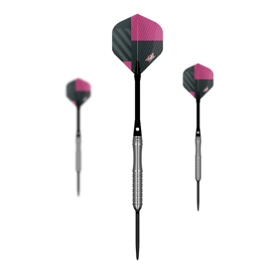 Bulls NL Volt Pink Convertible Point Steel Darts Abgebildet ist das Set Bulls NL Volt Pink Convertible Point Steeldarts. Die Darts sind besonders auffällig.