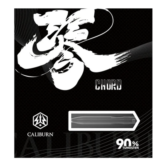 Caliburn Chord C2 steel darts - 23.5g Zu sehen ist der Caliburn Chord C2 Steeldart mit 23,5g Gewicht. Das Bild zeigt den Pfeil aus einer anderen Perspektive für eine bessere Ansicht.