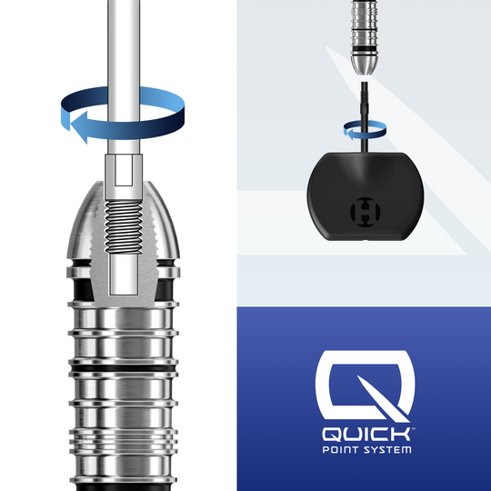 Das Harrows Basic Quick Point Tool ist auf diesem Bild erkennbar. Das nützliche Werkzeug eignet sich für Dartspieler.