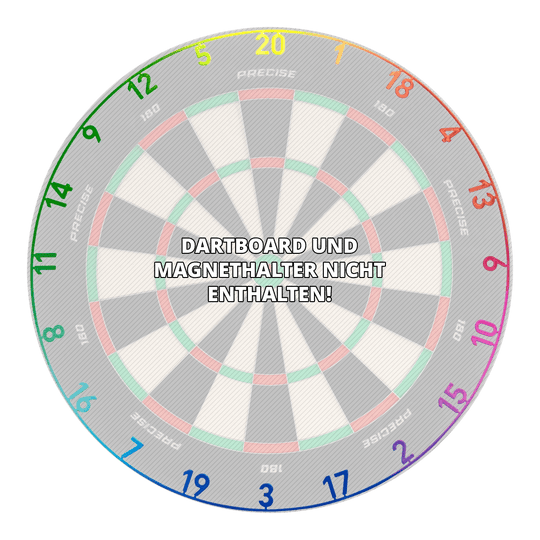 Precise 180 OnePiece Lasercut Number Ring Hier ist ein weiteres Bild eines Dart-Zubehörs. Dies ist ebenfalls ein OnePiece Lasercut Zahlenring Spectrum.