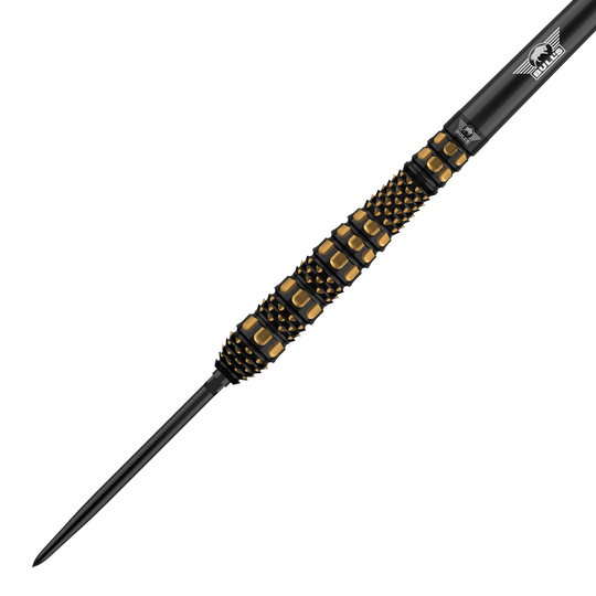 Das Bild zeigt Bulls NL Advantage 95 Torp Convertible Point Steeldarts. Gezeigt werden die Darts aus einer anderen Perspektive.
