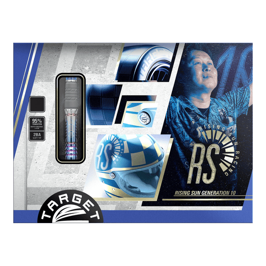 Target Japan Rising Sun GEN10 soft darts - 21.5g Zu sehen ist das Produkt Target Japan Rising Sun GEN10 Softdarts - 21,5g. Das Design und die Materialien sind für Profis geeignet.