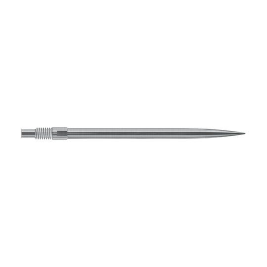Das Bild zeigt vermutlich silberne Dartspitzen von Harrows in 40mm Länge. Der Dateiname lautet 'QP23950_Harrows_QuickPoint_Dartspitzen_Silber_40mm_2'.