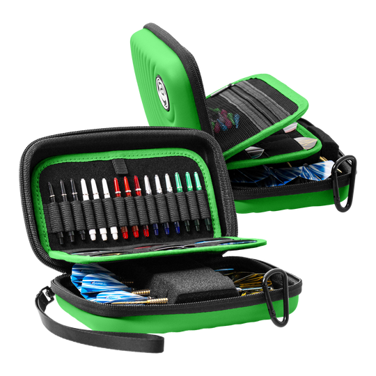 Bulls Orbis XL Dartcase - Green Abgebildet ist das Bulls Orbis XL Dartcase in der Farbe Grün. Es wurde speziell zum Schutz von Dartpfeilen entwickelt.
