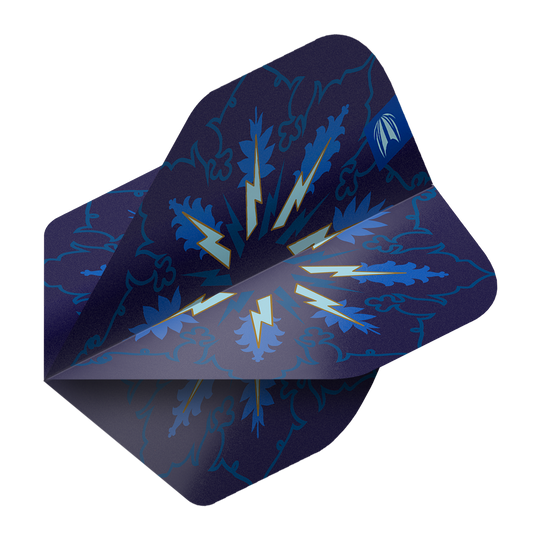 Zu sehen sind die Target ProUltra Phil Taylor Power Gx2 No2 Standard Flights - 3 Sets. Diese Flights sind speziell für Dartspieler entworfen.