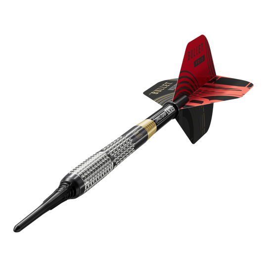 Target Stephen Bunting GEN5 Void Soft Darts - 18g Auf dem Bild sind die Target Stephen Bunting GEN5 Void Softdarts - 18g zu sehen. Die Softdarts haben ein spezielles Design und sind für Dartspieler geeignet.