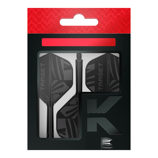 Target K-Flex Black No2 Standard Flights Dieses Bild zeigt die Target K-Flex Black No2 Standard Flights. Diese Flights sind Dartflügel in der Farbe Schwarz.