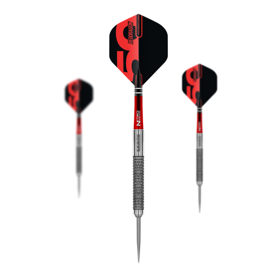 Red Dragon 50 Year Collection Element 6 B Steel Darts - 24g Hier sind die Red Dragon 50 Year Collection Element 6 B Steeldarts - 24g als Set abgebildet. Das Produkt besteht aus mehreren Teilen im Set.