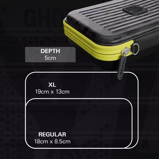 Takoma XL Ghost Series Luke Littler dart case Zu sehen ist das Takoma XL Ghost Series Luke Littler Dartcase. Dieses Dartcase bietet Platz für Zubehör und schützt die Darts.