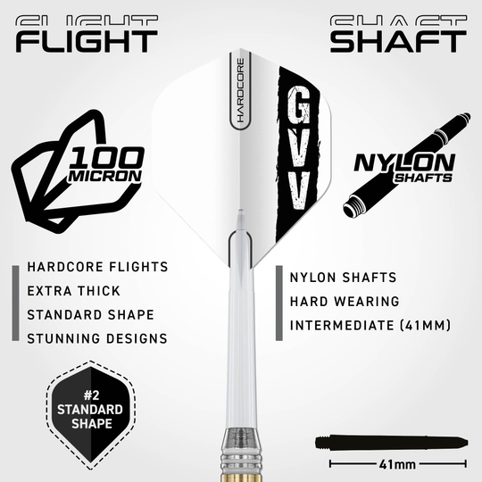 Red Dragon Gian Van Veen Brass Steeldarts - 21 g Zu sehen sind die Red Dragon Gian Van Veen Brass Steeldarts - 21 g. Es handelt sich um Messing-Darts mit einem Gewicht von 21 Gramm.