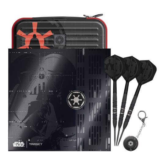 Target Star Wars Darth Vader 95 Swiss Point Steel Darts Das Bild zeigt die Target Star Wars Darth Vader 95 Swiss Point Steeldarts. Diese Steeldarts sind im Darth Vader Design gehalten.