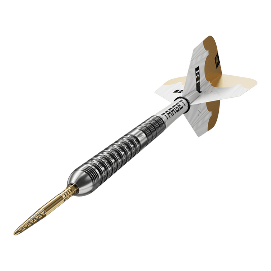 Das Bild zeigt die Target Redux 03 Swiss Point Steeldarts. Diese Darts überzeugen durch ihre hochwertige Verarbeitung.
