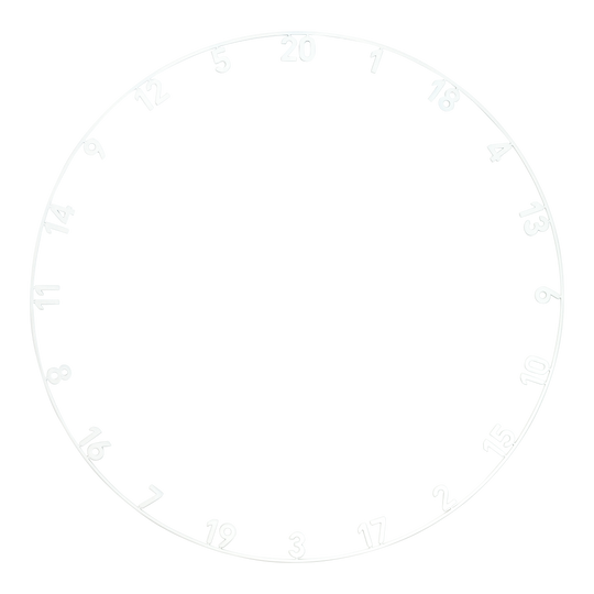 Precise 180 Endorphine Steel Dartboard with Numbered Ring - Classic White Abgebildet ist das Precise 180 Endorphine Steeldartboard mit Nummernring in Weiß. Das Produkt eignet sich ideal für Dartspieler aller Leistungsstufen.