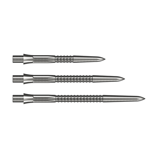 Mission Caliburn EVO dart tips GV1 - silver Auf dem Bild sieht man die Mission Caliburn EVO Dartspitzen GV1 in Silber. Die Spitzen sind für präzises Dartspiel konzipiert.