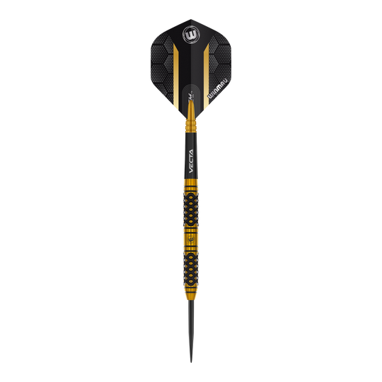 Winmau Team 360 Bradley Van Der Velden Steel Darts - 22g Das Bild zeigt die Winmau Team 360 Bradley Van Der Velden Steeldarts mit einem Gewicht von 22 Gramm. Die Darts sind für Präzision und professionelle Spieler konzipiert.