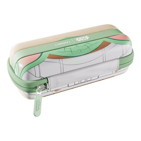 Das Target Star Wars Boa Dartcase - Grogu bietet Stauraum für Dartpfeile und Zubehör mit Grogu aus Star Wars als Motiv. Es ist besonders für Star Wars Fans geeignet.