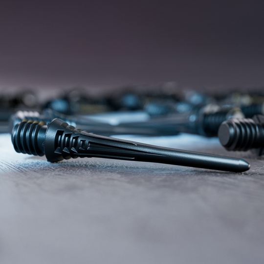 Die Abbildung zeigt die Verpackung der Target Cryo Softdartspitzen 30er Pack in Schwarz. Sie eignen sich für elektronische Dartscheiben und garantieren sicheren Halt.