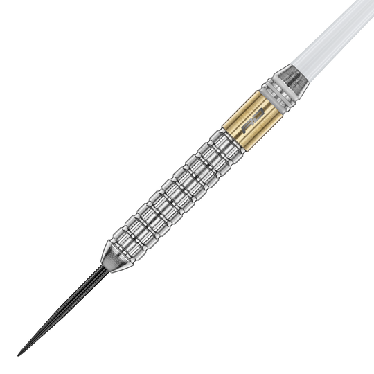 Red Dragon Gian Van Veen Brass Steeldarts - 21 g Gezeigt werden die Red Dragon Gian Van Veen Brass Steeldarts mit einem Gewicht von 21 g. Sie sind aus Messing gefertigt und bieten ein gutes Spielgefühl.