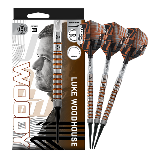 Harrow's Luke Woodhouse Series 3 Soft Darts - 18g Abbildung der Harrows Luke Woodhouse Series 3 Softdarts - 18g. Die Darts werden vollständig dargestellt.