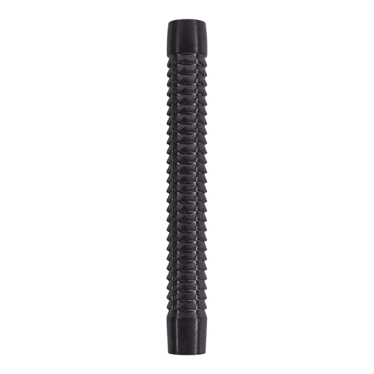 McDart Phantom soft dart barrels Das Bild zeigt ein schwarzes Softdart-Barrel der Marke McDart Phantom. Das Barrel hat eine geriffelte Oberfläche für besseren Halt.