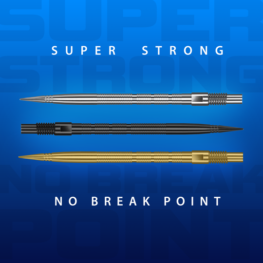 Harrows Quick Point Micro Ridge Dart Tips - Black Abgebildet sind Harrows Quick Point Micro Ridge Dartspitzen in Schwarz. Die Oberfläche ist mit feinen Rillen strukturiert.