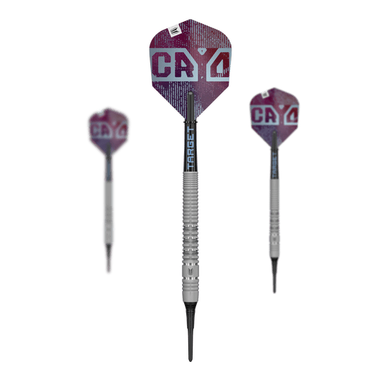 Auf dem Bild sieht man das Set der Target Cryo 11 Softdarts. Das Produkt eignet sich für Präzision und Spaß beim Darten.