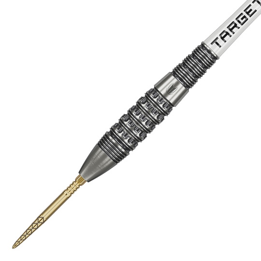 Die Target Redux 02 Swiss Point Steeldarts sind auf diesem Bild zu sehen. Es handelt sich um hochwertige Steeldarts für präzises Dartspiel.