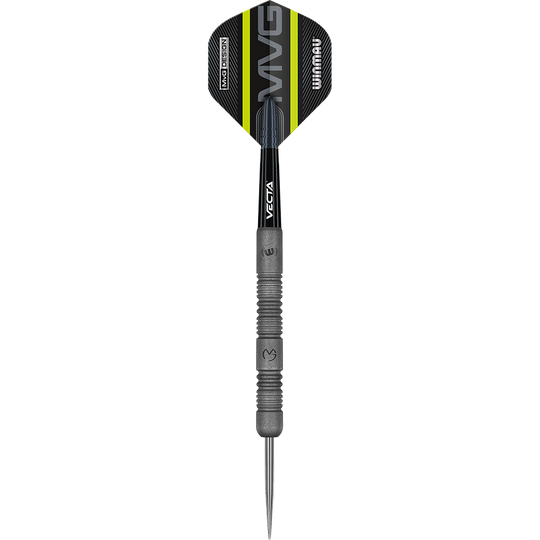 1468_Winmau_Michael_Van_Gerwen_Exact_Steeldarts_12rqCCLPjfpflh Winmau Michael Van Gerwen Exact Steeldarts einzeln dargestellt. Die Barrels sind mit markanten Rillen versehen.