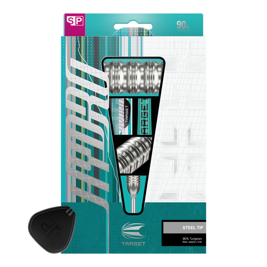 Target Hydro 01 Swiss Point steel darts Das Bild zeigt die Target Hydro 01 Swiss Point Steeldarts. Die Darts haben ein modernes Design und sind speziell für Präzision entwickelt.