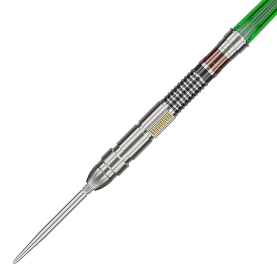 Das Bild zeigt die Target Star Wars Luke Skywalker The Jedi Knight Light Saber Limited Edition Steeldarts - 24g. Die Darts sind im Star Wars Stil und als limitierte Edition erhältlich.